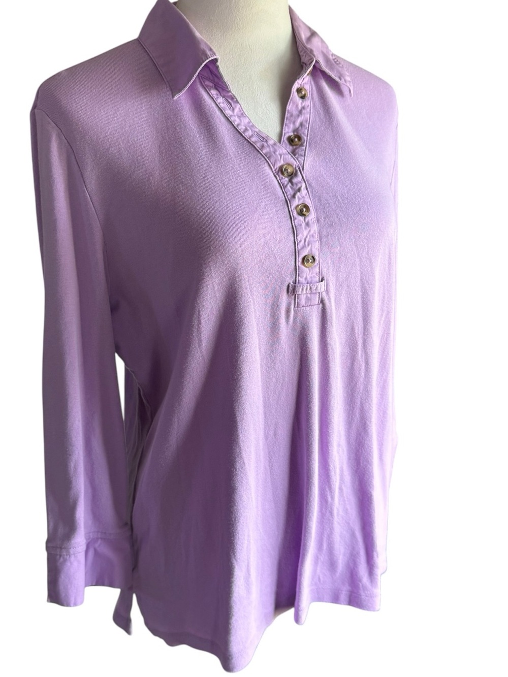 Karen Scott Women’s Lavender 3/4 Sleeve Pullover Top